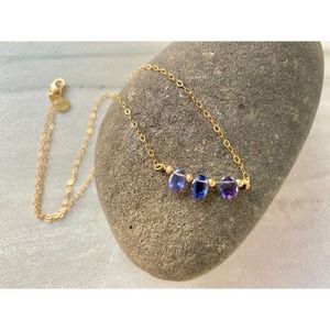 *Sera* Iolite Bar Necklace